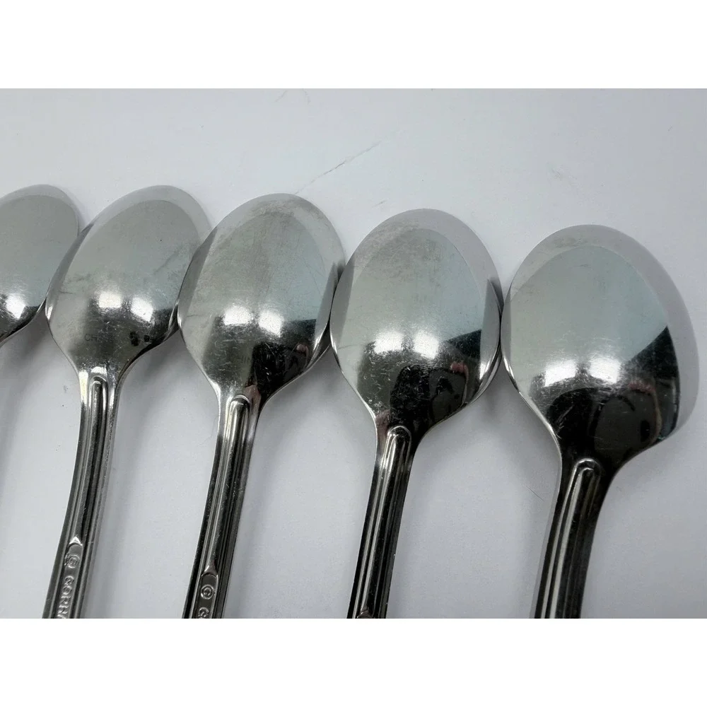 Gorham Fairview Lot Of 12 Iced Tea Spoons Glossy 18/8 Stainless Steel